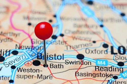 Bristol on a map