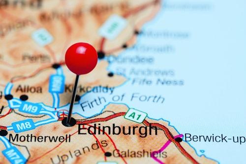 Edinburgh on a map