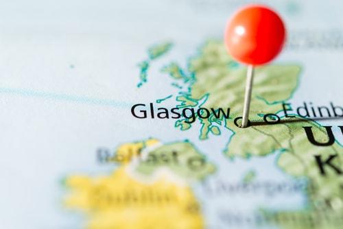 Glasgow on a map