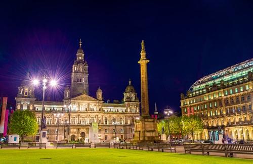 Glasgow at night