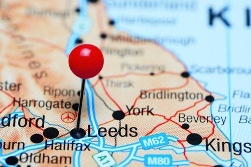 Leeds on a map