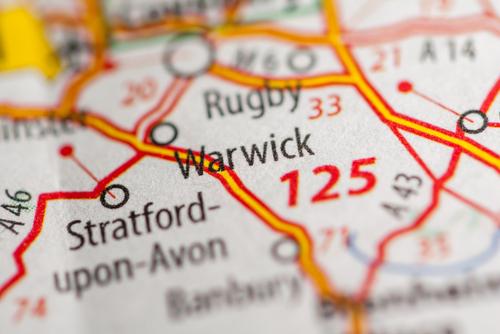 Warwick on map 